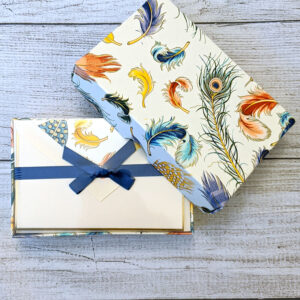 Multicolored Feathers Card Set