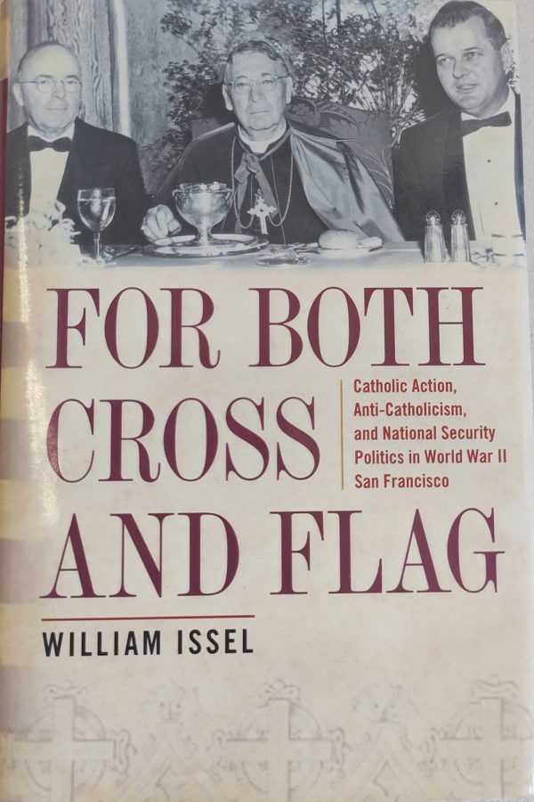 The cover of your book features a black and white image. At the top, three men are prominently displayed. Two of them are impeccably dressed in elegant attire. In the center stands a cardinal.